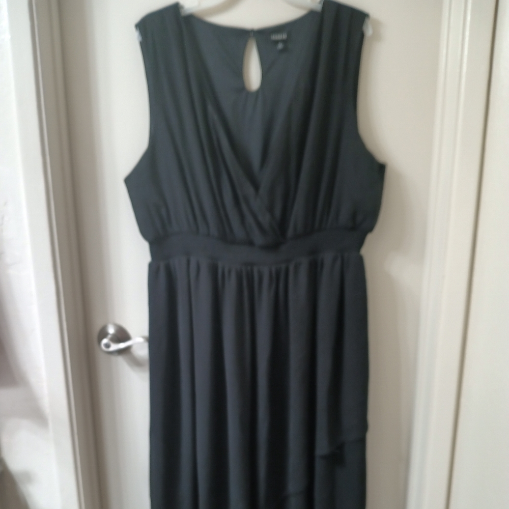 Torrid high low chiffon dress black